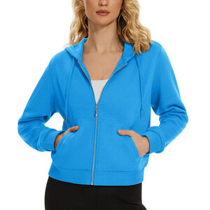TacVasen Fleece‎ Hoodie Sweater Blue Full Zip Sweatshirt Sz S Women's